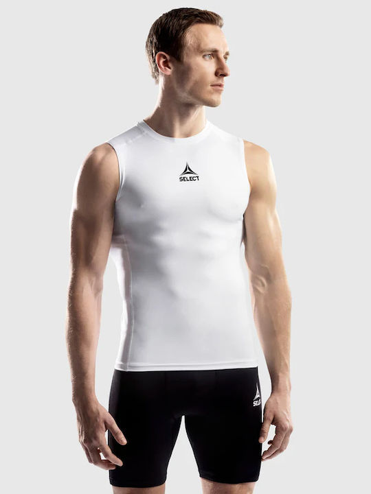 Select Sport Ανδρική Ισοθερμική Αμάνικη Μπλούζα Compression Λευκή