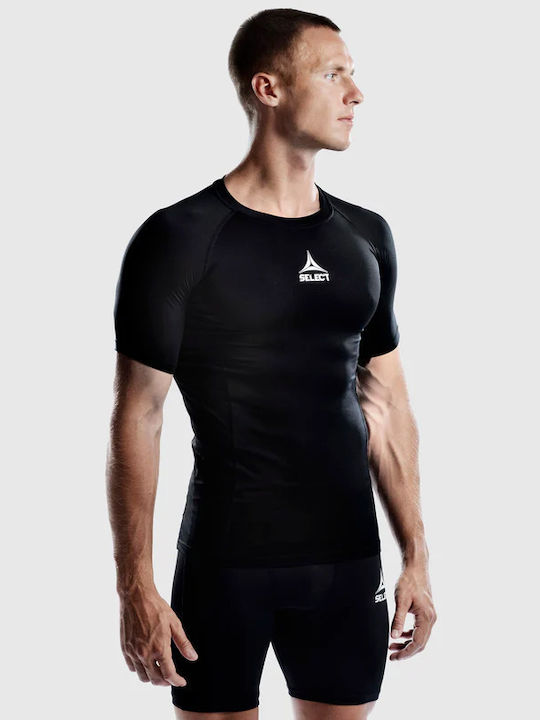 Select Sport Ανδρική Ισοθερμική Κοντομάνικη Μπλούζα Compression Μαύρη