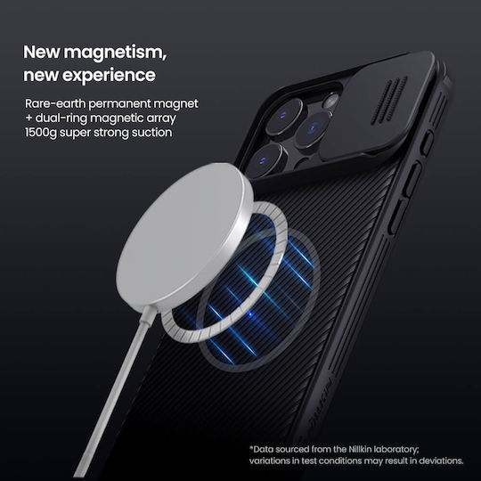 Nillkin Camshield Pro Magnetic Umschlag Rückseite Kunststoff / Silikon 1mm Schwarz (iPhone 17 Pro Max / iPhone 17 Pro / iPhone 16 Pro Max)