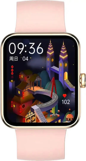BlackView W10 Smartwatch με Παλμογράφο (Ροζ)