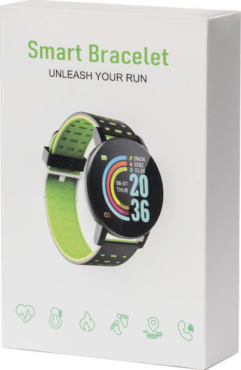 119 Plus 43mm Smartwatch with Heart Rate Monitor (Green)