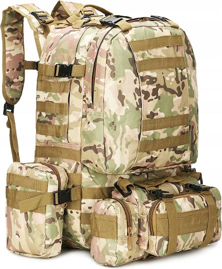 Military Backpack Hiking Waterproof Ultra-light 4 In 1 50 Liters Combat Camouflage Color
