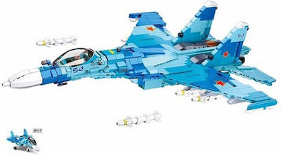 Sluban Building Blocks Blue Jet Fighter 2 In 1 1040pcs