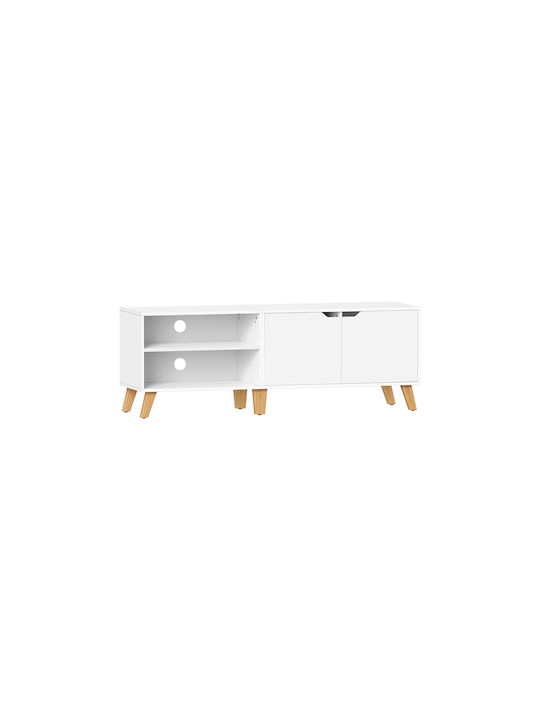 Έπιπλο Τηλεόρασης Λευκό Μ140xΠ40xΥ50cm