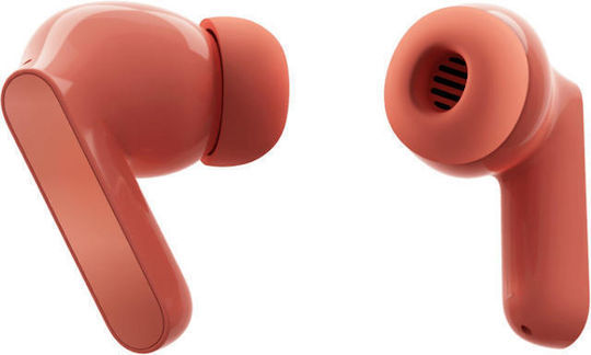 Motorola Moto Buds Bluetooth Handsfree Earphones with Sweat Resistance and Charging Case Coral Peach