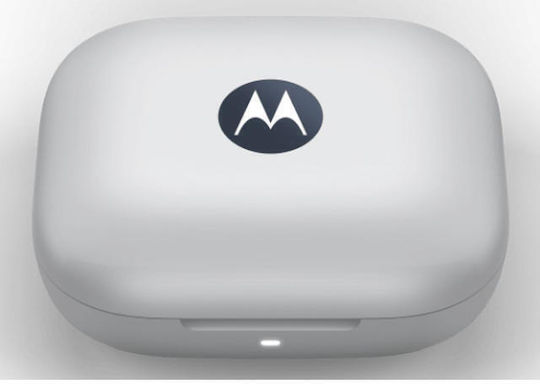 Motorola Moto Buds Bluetooth Handsfree Ακουστικά με Αντοχή στον Ιδρώτα και Θήκη Φόρτισης Starlight Blue