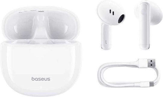 Baseus Bowie E13 In-ear Bluetooth Handsfree Ακουστικά με Θήκη Φόρτισης Λευκά