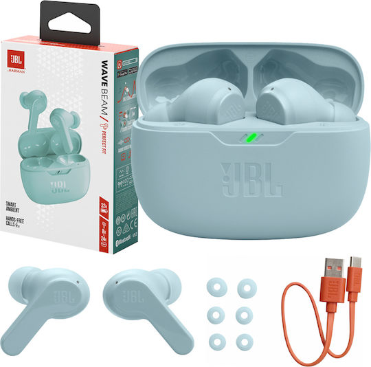 JBL Wave Beam In-ear Bluetooth Handsfree Earphones with Charging Case Mint