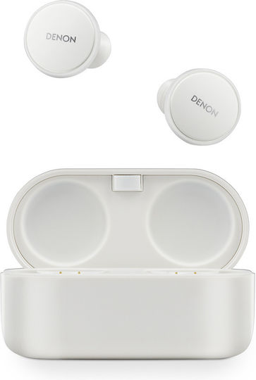 Denon PerL Pro AH-C15PL In-ear Bluetooth Handsfree Ακουστικά με Αντοχή στον Ιδρώτα και Θήκη Φόρτισης Λευκά