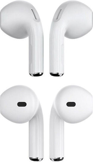 Blue Star Nova Fi5 Earbud Bluetooth Handsfree Ακουστικά με Θήκη Φόρτισης Λευκά