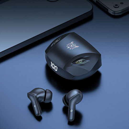 Onikuma T33 In-ear Bluetooth Handsfree Ακουστικά με Θήκη Φόρτισης Μαύρα