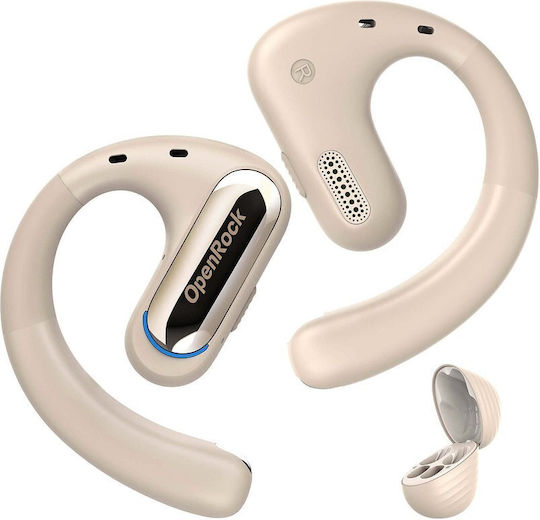 OneOdio OpenRock Prο In-ear Bluetooth Handsfree Căști cu Rezistență la Transpirație și Carcasă de Încărcare Bej