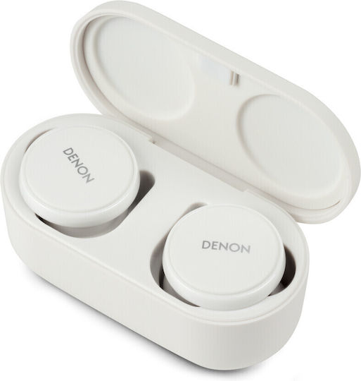 Denon AH-C10PL In-Ear Bluetooth-Freisprecheinrichtung Kopfhörer mit Schweißresistenz und Ladeetui Weiß