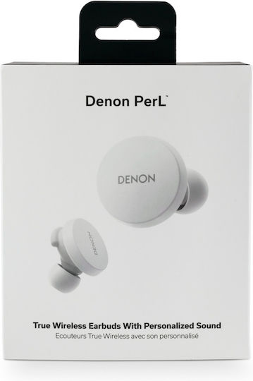 Denon AH-C10PL In-Ear Bluetooth-Freisprecheinrichtung Kopfhörer mit Schweißresistenz und Ladeetui Weiß