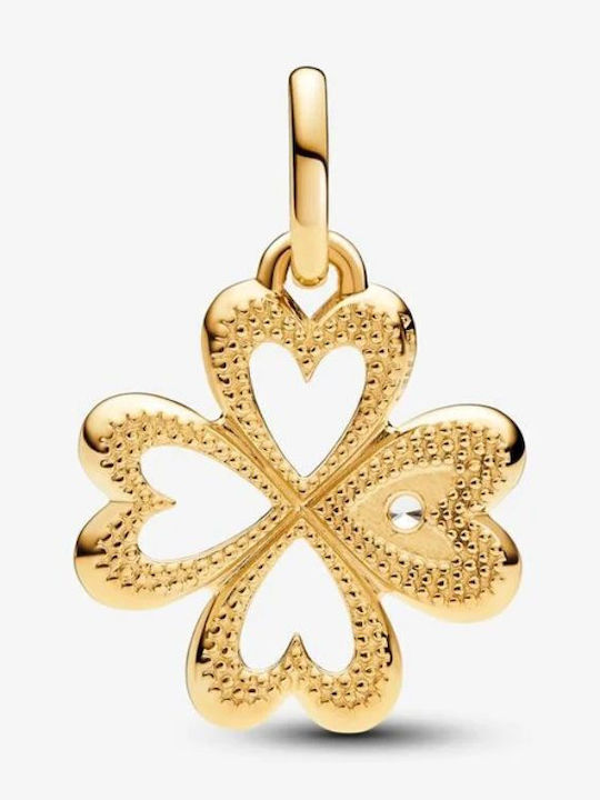 Pandora Charm Γούρι Καρδιά Επιχρυσωμένο