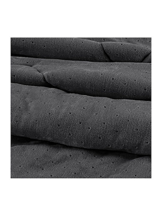 Guy Laroche Quilt Set Semi-Double 180x240cm Drops Anthracite