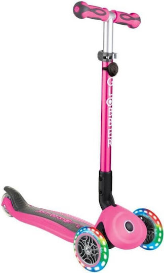 Globber Kinderroller Klappbar Go.Up Deluxe Fantasy Lights 3-Rad mit Sitz für 3+ Jahre Rosa