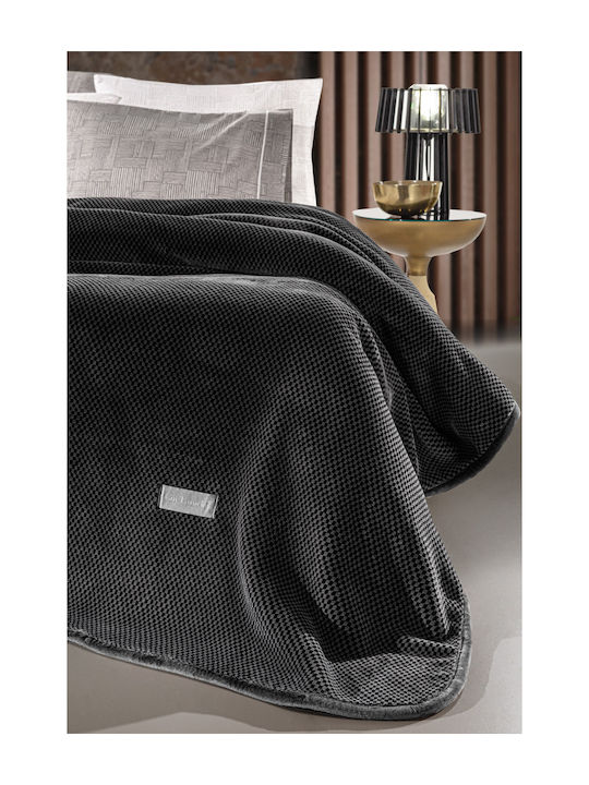 Guy Laroche Cheval Samtige Decke Moni 160x220cm Anthrazit