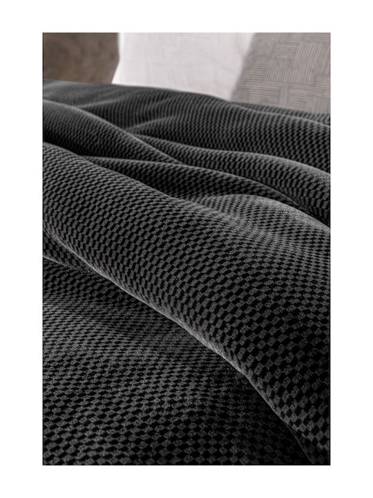 Guy Laroche Cheval Samtige Decke Moni 160x220cm Anthrazit