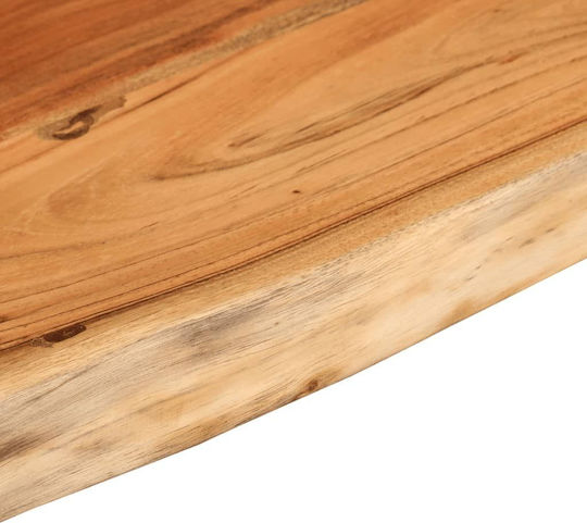 Ράφι Live Edge Καφέ 80x20x2.5εκ.