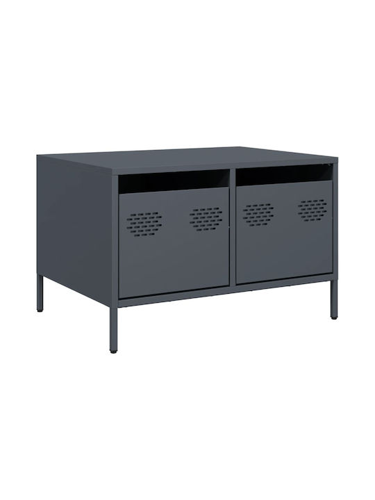 TV Stand Metal Charcoal L68xW50xH43.5cm