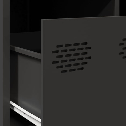 TV-Ständer Aus Metall Schwarz M68xP50xH43.5cm