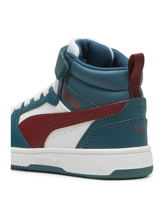 Rebound V6 Παιδικά Sneakers High με Σκρατς Λευκά