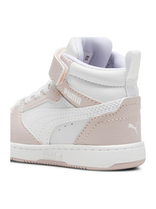 Rebound V6 Kids Sneakers High with Scratch White
