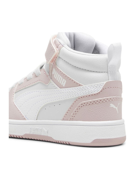 Rebound V6 Παιδικά Sneakers High με Σκρατς Λευκά
