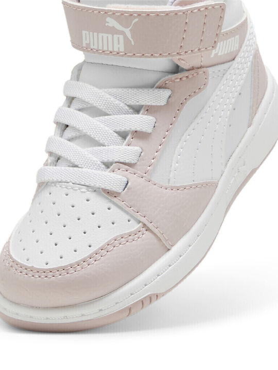 Rebound V6 Kids Sneakers High with Scratch White