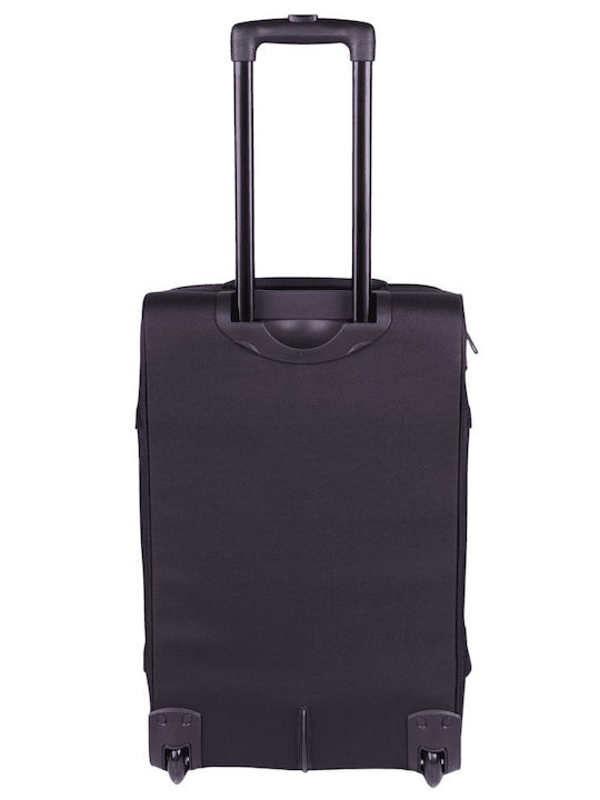 CAT Large Fabric Black Suitcase with 2 Wheels Height 71cm