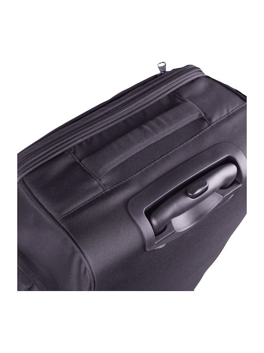 CAT Large Fabric Black Suitcase with 2 Wheels Height 71cm
