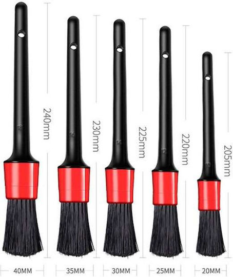 Auto Gs Cleaning Brushes for Interior Plastics - Dashboard Car 5pcs