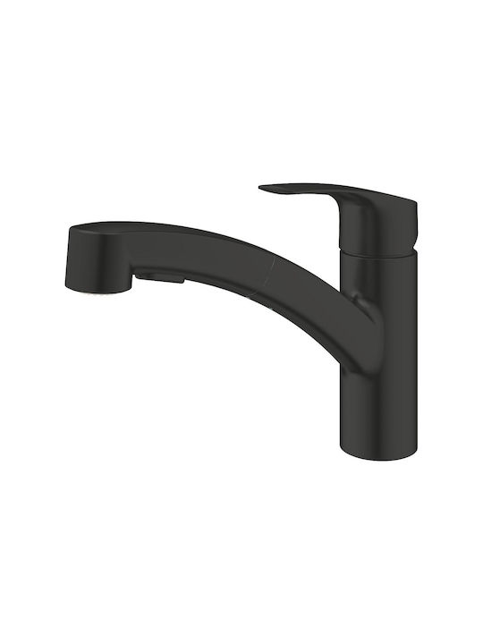 Grohe Eurosmart Mixer Standalone Kitchen Pull-out Shower Swiveling Spout 181x227 Mm Matte Black