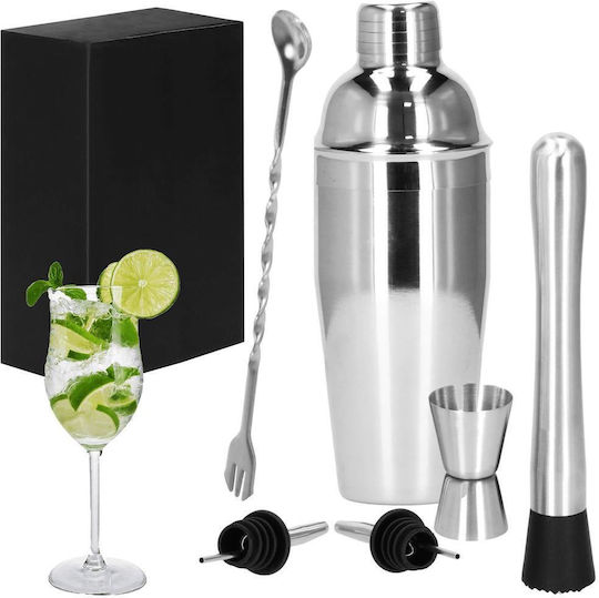 Cocktail Shaker Kit Bartenders 550ml Ki13 6 Pieces