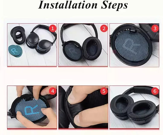 Ανταλλακτικά Μαξιλαράκια Bose Quietcomfort Qc2 Qc15 Qc25 Qc35 Soundlink Soundtrue Around-ear Ii Ζεύγος-μαύρο