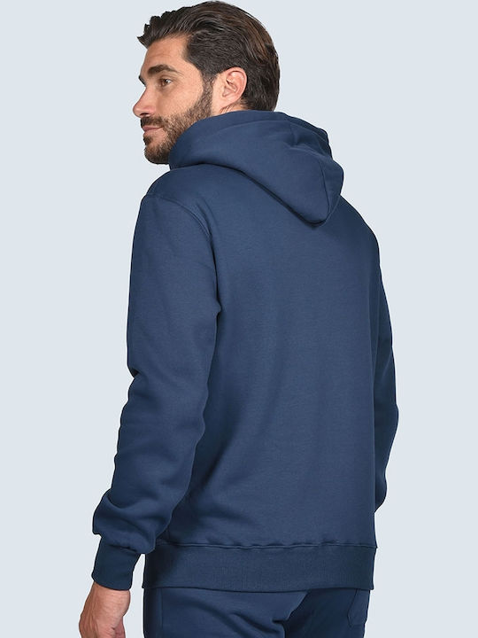 Blue Hooded Cardigan