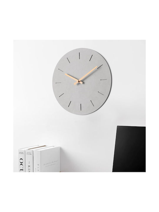 Navaris Тих Режим Часовник На Стена Хартия Сив 30.5x4.4см