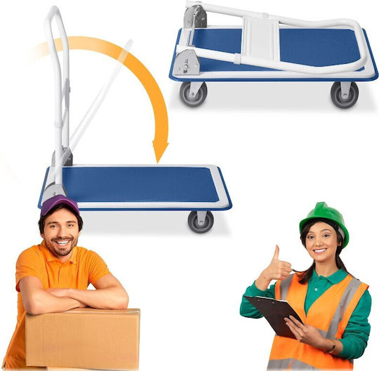 Humberg Transport Trolley Foldable for Weight Load up to 300kg White