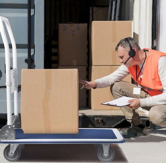 Humberg Transport Trolley Foldable for Weight Load up to 300kg White