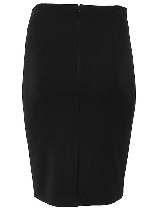 Forel Pencil Midi Skirt in Black Color