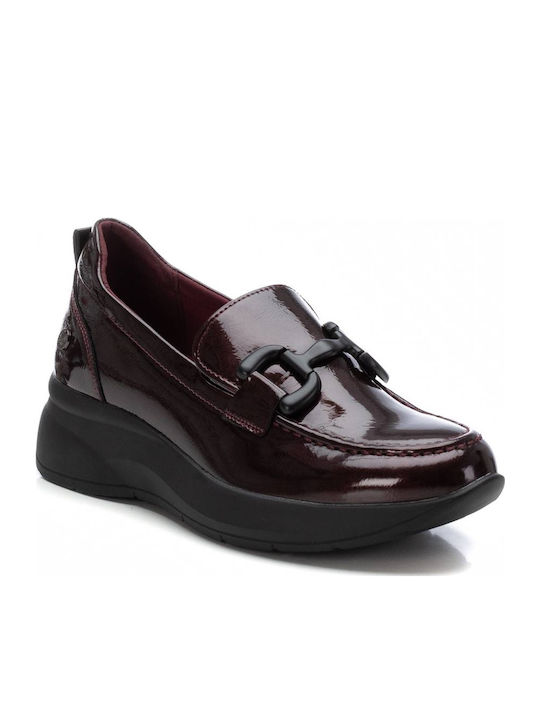 Women's Moccasins in Burgundy Color
