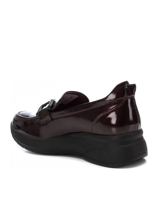 Women's Moccasins in Burgundy Color