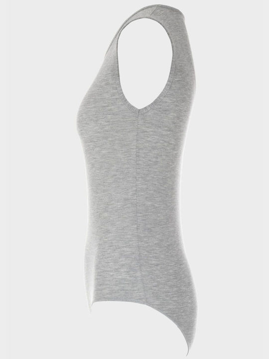 G Secret Sleeveless Bodysuit Gray