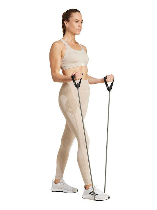 Optime full-length Schulung Frauen Leggings Hochgeschnitten Beige