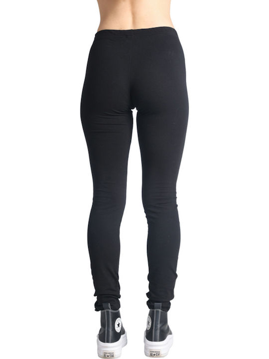 Frauen Lang Leggings Fleece-Beschichtung Schwarz
