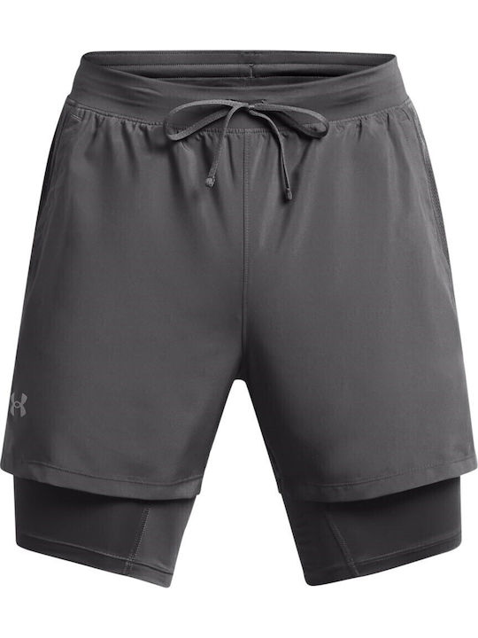 Launch 2 in 1 Sports Men's Shorts Gray
