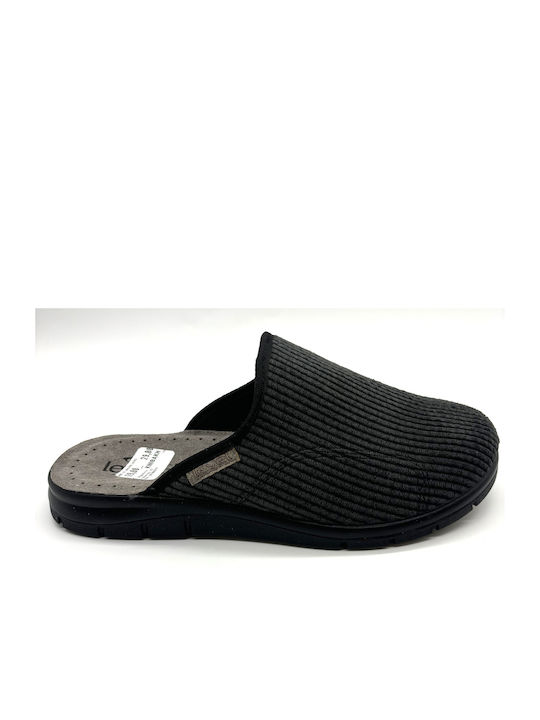 Level Anatomic Men's Leather Slippers Black