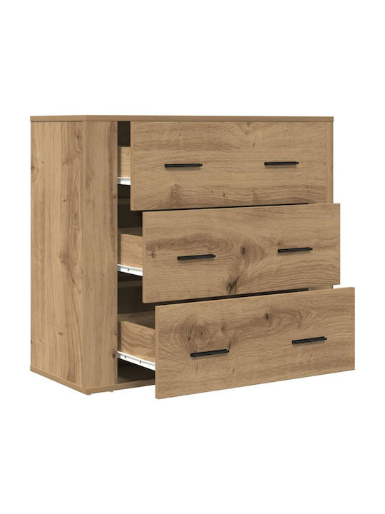 Comoda pentru Dormitor cu 3 sertare Maro 80x33x70buc