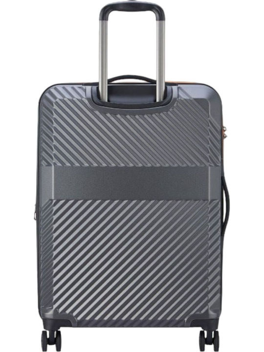Securitech by Delsey Mittlerer Hartschalen-Reisekoffer Grau mit 4 Rädern Höhe 65,5 cm